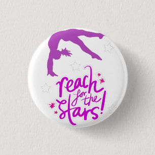 Chapa Redonda De 2,5 Cm Gimnasia de Alcance para las Estrellas Tumbling