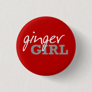 Chapa Redonda De 2,5 Cm Ginger Chica Redhead Fimes