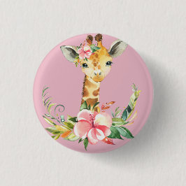 Chapa Redonda De 2,5 Cm Giraffe