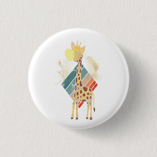 Chapa Redonda De 2,5 Cm Giraffe Cute Hug Button | Regalo especial para niñ (Anverso)