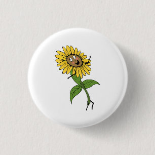 Chapa Redonda De 2,5 Cm Girasol, tema de flor