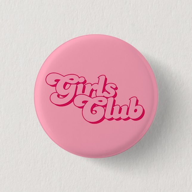 Chapa Redonda De 2,5 Cm Girls Club (Anverso)