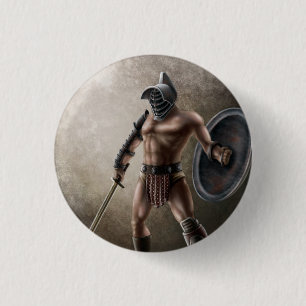 Chapa Redonda De 2,5 Cm Gladiador