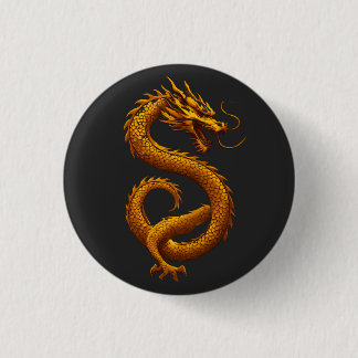 Chapa Redonda De 2,5 Cm Golden Dragon