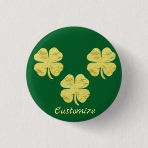 Chapa Redonda De 2,5 Cm Golden Shamrock Thunder_Cove