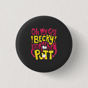 Chapa Redonda De 2,5 Cm Golf - Oh Dios mío Becky
