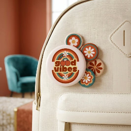 Chapa Redonda De 2,5 Cm Good Vibes