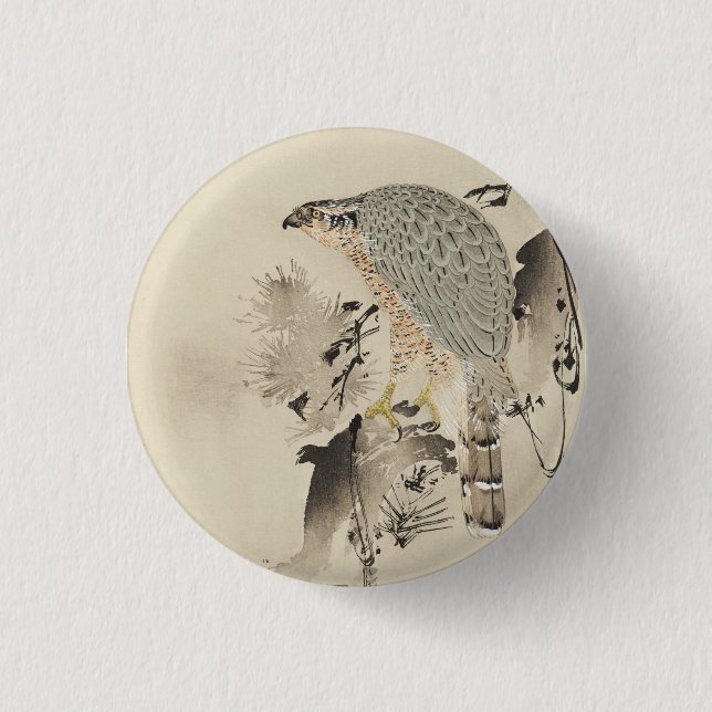 Chapa Redonda De 2,5 Cm Goshawk asiático - 1890 (Anverso)