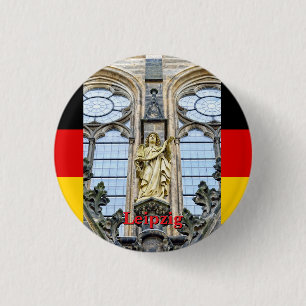 Chapa Redonda De 2,5 Cm Gótico Leipzig, Alemania viaje