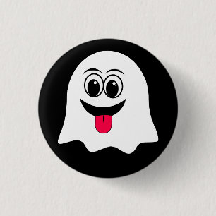 Chapa Redonda De 2,5 Cm ¡Graciosa emoji Fantasma!