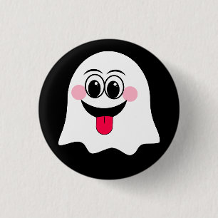 Chapa Redonda De 2,5 Cm ¡Graciosa emoji Fantasma!