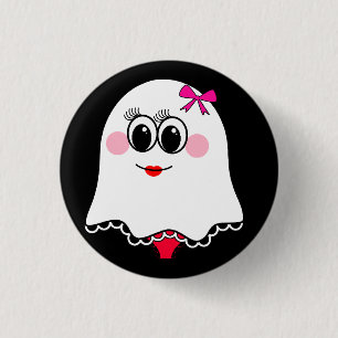 Chapa Redonda De 2,5 Cm ¡Graciosa emoji Fantasma!