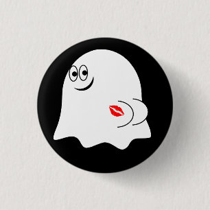 Chapa Redonda De 2,5 Cm ¡Graciosa emoji Fantasma!