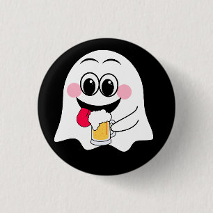 Chapa Redonda De 2,5 Cm ¡Graciosa emoji Fantasma!