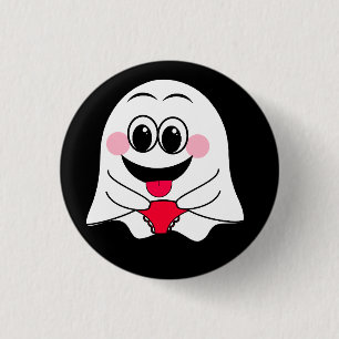 Chapa Redonda De 2,5 Cm ¡Graciosa emoji Fantasma!