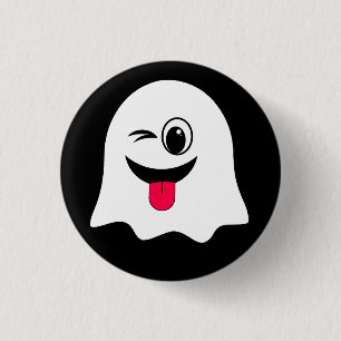 Chapa Redonda De 2,5 Cm ¡Graciosa emoji Fantasma!