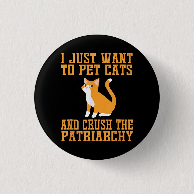 Chapa Redonda De 2,5 Cm Graciosos gatos Mascotas y aplastar la camiseta de (Anverso)