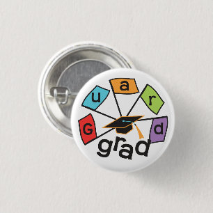 Chapa Redonda De 2,5 Cm Graduado de Guardia de Color - Banderas de color d