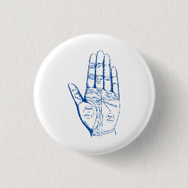 Chapa Redonda De 2,5 Cm Gráfica de química vintage lecturas de palma