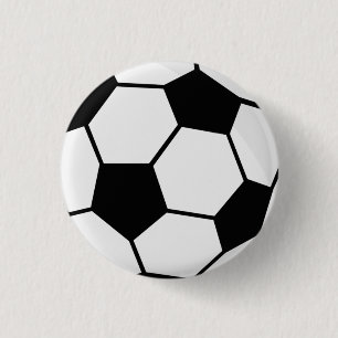 Chapa Redonda De 2,5 Cm Gráfico clásico de balón de fútbol para fanático t