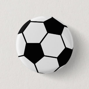 Chapa Redonda De 2,5 Cm Gráfico clásico de balón de fútbol para fanáticos