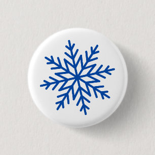 Chapa Redonda De 2,5 Cm Gran copo de nieve