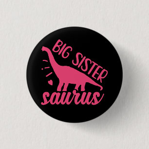 Chapa Redonda De 2,5 Cm Gran Hermana Saurus en rosa