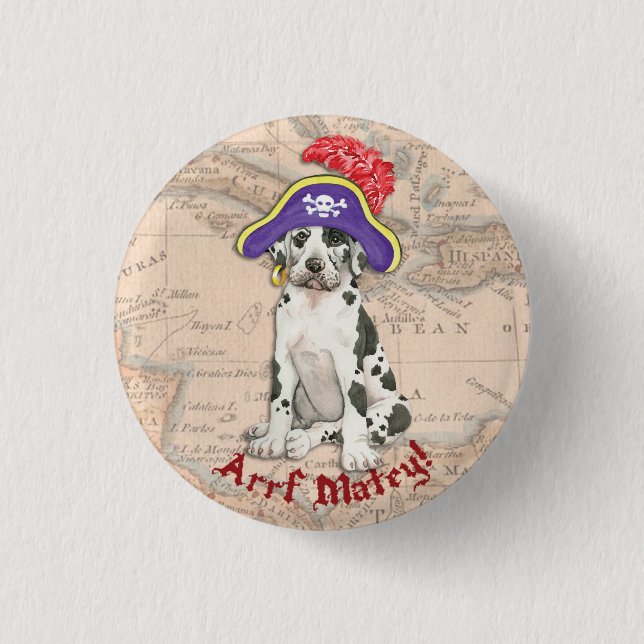 Chapa Redonda De 2,5 Cm Gran pirata de danés (Anverso)