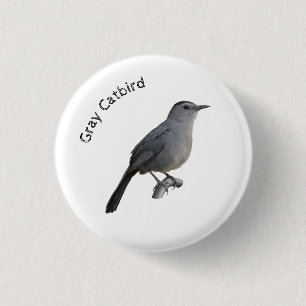 Chapa Redonda De 2,5 Cm Gray Catbird