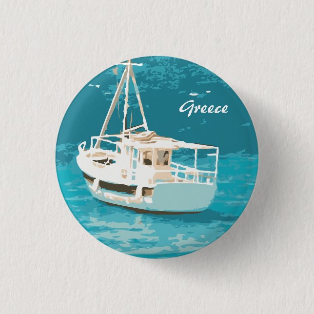 Chapa Redonda De 2,5 Cm Grecia (Anverso)