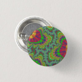 Chapa Redonda De 2,5 Cm Green Rainbow Gear