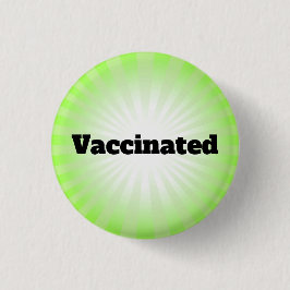 Chapa Redonda De 2,5 Cm Green Starburst Vaccination Design Button