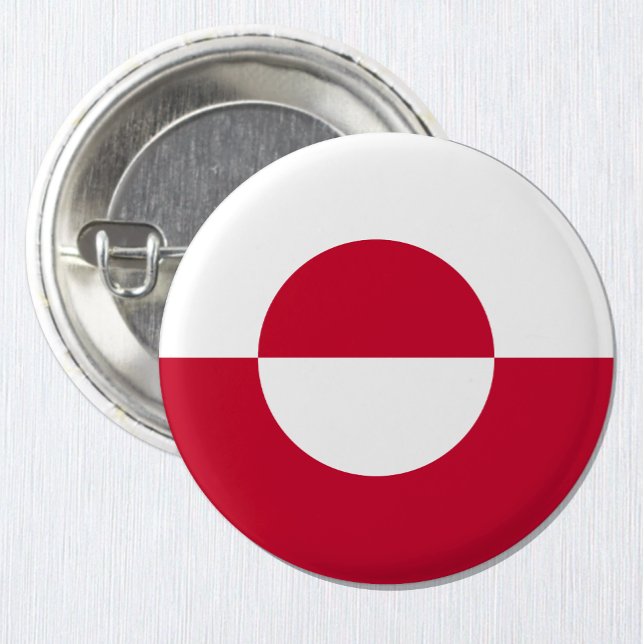 Chapa Redonda De 2,5 Cm Greenland button, patriotic Greenland Flag fashion (Greenland Flag Button / clothing, bag button)