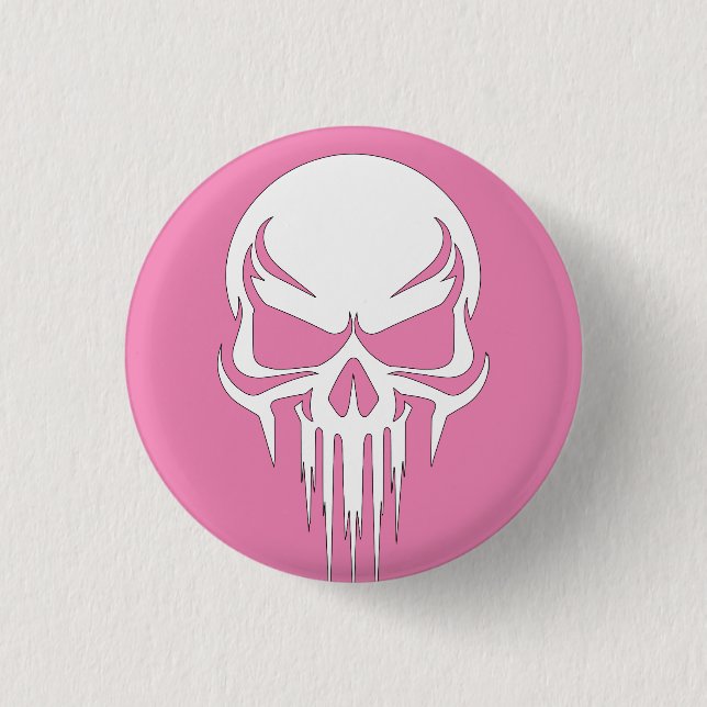Chapa Redonda De 2,5 Cm Grim Specter Dripping Skull Graphic (Anverso)