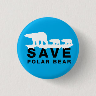 Chapa Redonda De 2,5 Cm Guardar oso polar