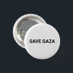 Chapa Redonda De 2,5 Cm Guardar texto blanco personalizado de Gaza minimal<br><div class="desc">Salven el texto en blanco y negro de personalizado de Gaza simple botón minimalista elegante. Personalizable completo de texto negro, o simplemente puede borrarlo, sobre fondo de color sólido blanco. Los colores son editables. Muestra tu apoyo a Gaza. Compruebe el resto de la colección para obtener elementos más coordinados y...</div>