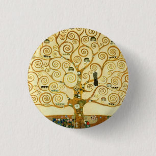 Chapa Redonda De 2,5 Cm Gustav Klimt El Árbol De La Vida Viejo Art Nouveau