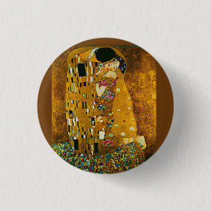 Chapa Redonda De 2,5 Cm Gustav Klimt El Beso