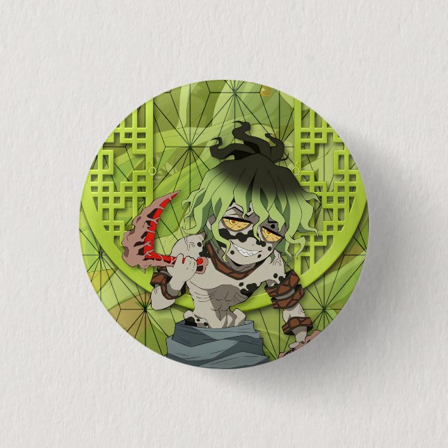 Chapa Redonda De 2,5 Cm Gyutaro Luna Superior 6 Chibi (Anverso)