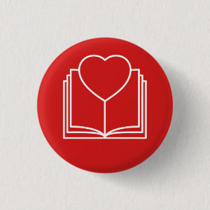 Chapa Redonda De 2,5 Cm H me encanta leer libros