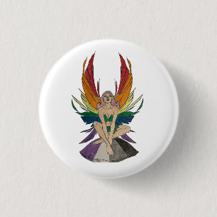 Chapa Redonda De 2,5 Cm Hada asexual