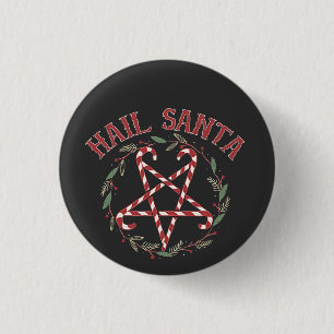 Chapa Redonda De 2,5 Cm Hail Satan Navidades Krampus Xmas Devil Candy