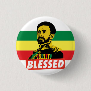 Chapa Redonda De 2,5 Cm Haile Selassie I Jah Rastafari Rasta Reggae Raíces