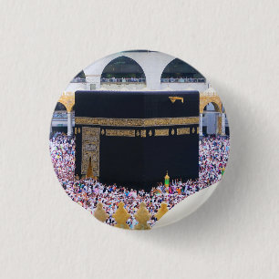Chapa Redonda De 2,5 Cm Hajj Mubarak Sagrada Kaaba Meca Devoción Islámica
