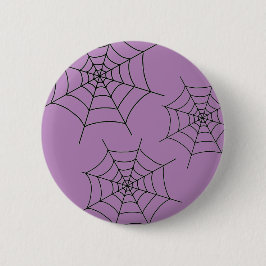 Chapa Redonda De 2,5 Cm Halloween Black Spiderweb - Insignia redonda de pi
