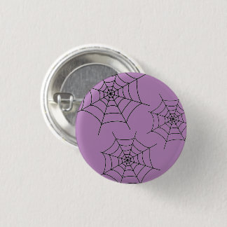 Chapa Redonda De 2,5 Cm Halloween Black Spiderweb - Insignia redonda de pi