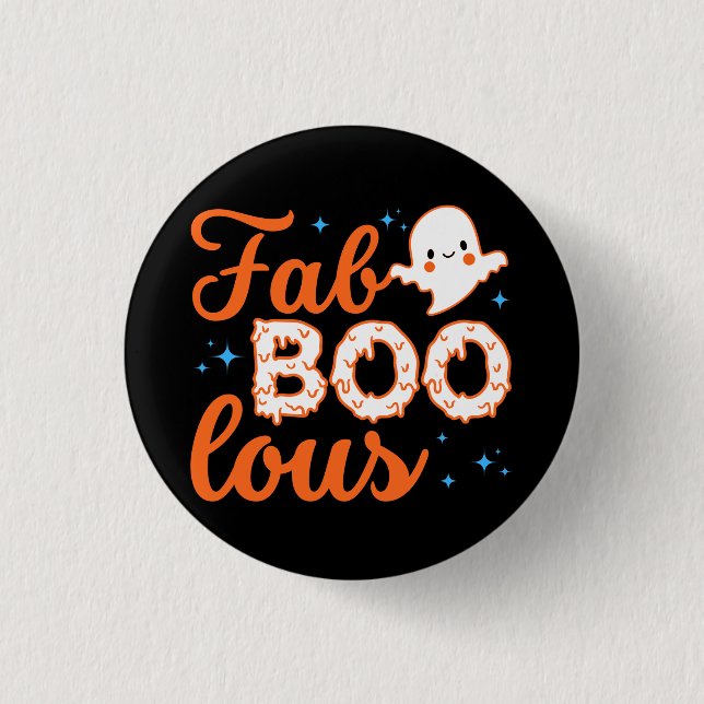Chapa Redonda De 2,5 Cm Halloween Boo Funny (Anverso)