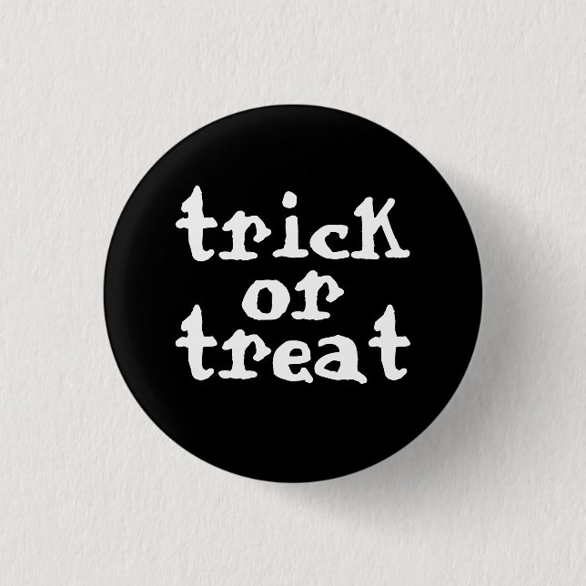 Chapa Redonda De 2,5 Cm Halloween De Trick O Trek (Anverso)