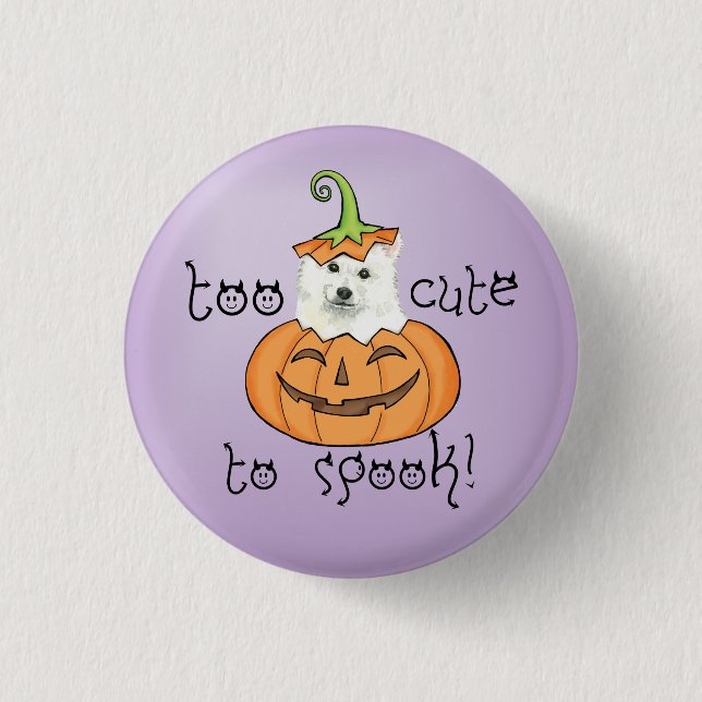 Chapa Redonda De 2,5 Cm Halloween Eskie (Anverso)