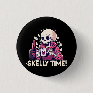 Chapa Redonda De 2,5 Cm halloween pero es hora de skelly
